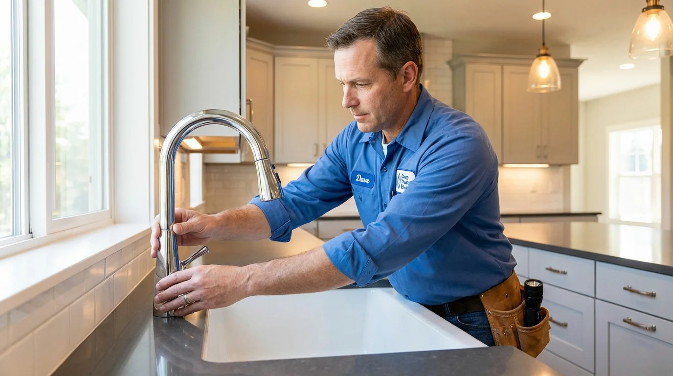 Kitchen faucet installation by Johns Plumbing LLC in Warrenville